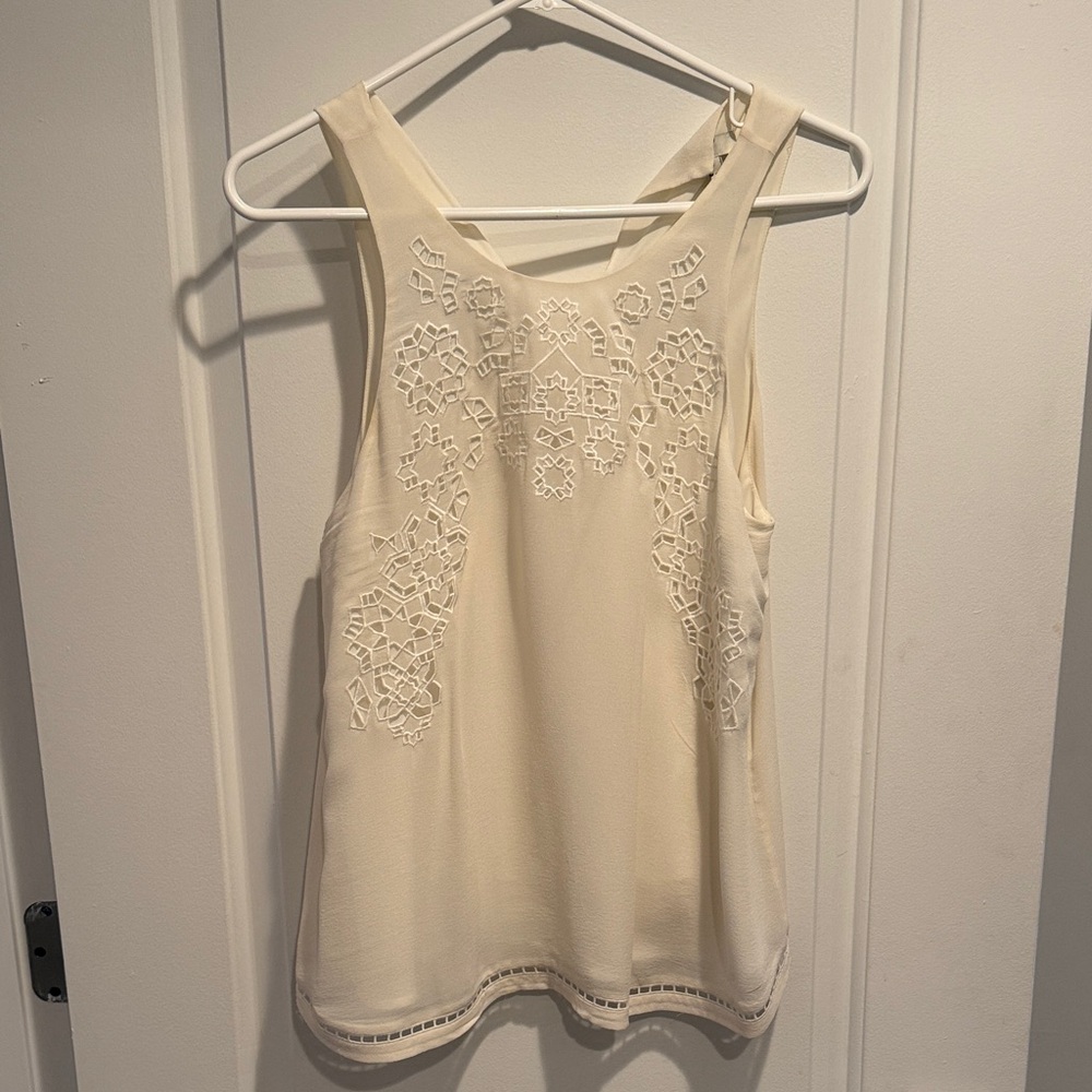 Joie silk tank with cutouts - size small